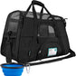 PetAmi Airline Approved Pet Carrier for Cat, Soft Sided Dog Carrier for Small Dogs, Cat Travel Supplies Accessories for Indoor Cats, Ventilated Pet Carrying Bag Medium Large Kitten Puppy, Small Black