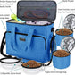 BAGLHER Dog Travel Bag, Pet Travel Bag (ALL Pet Travel Supplies), With 2 Pet Food Containers and 2 Collapsible Silicone Bowls; Essential Kits for Pet Travel Blue
