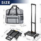 CAB55 2 Ball Bowling Bag with 4 Wheels, Double Bowling Ball Bag with Separate Shoe Compartment, (Up To US Men Size 16), and Multiple Multifunctional Accessory Pockets