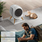 HoneyGuaridan Self Cleaning Cat Litter Box,IPX5 Waterproof Automatic Cat Litter Box,App Control, Odourless, Integrated Safety Protection, Water Rinsable and Easy to Clean, for Multiple Cats (3-33lb)