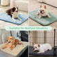 Made4Pets Dog Crate Pad Bed for Large Dogs, Washable & Reversible, Anti-Slip Kennel Mat for Cozy Sleeping, Soft Fluffy Dog Bed for Indoor & Outdoor Use, 44"x32", Green