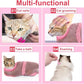 Patelai 5 Pcs Cat Bathing Bag Set Cat Grooming Bag Adjustable Pet Shower Net Muzzles Nail Clipper Tick Remover Tool Massage Brush(Pink)