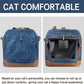 Extra Large Cat Carrier Soft Sided, Portable Small Dog Carrier for 2 Cats, 24"x16.5"x16" Car Travel Folding Comfortable Design, Navy