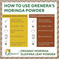 Grenera Organic Moringa Powder - 2.2 lbs (35.2 oz) | Moringa Oleifera Leaf Powder Lab Tested for Purity | Moringa Powder Organic Perfect for Smoothies, Drinks, Tea & Recipes | 100% Raw from India
