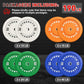 Premium Color-Coded Rubber Bumper Plates Set - 2 Inch Olympic Weight Plates for Home Gym Cross and Strength Training