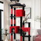 Globlazer Gohtic Giant Cat Tree, 83 inch Goth Cat Tree for Indoor Cats Large Adult, XXL Cat Tower with 9 Scratching Posts for 20lb+ Heavy Duty Large Adult Cats, F83, Blood-Goth