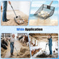 CAROD Chicken Poop Scooper & Rake 2-in-1, Metal Chicken Coop Scoop for Poop with 24 to 68" Adjustable Stainless Steel Handle, Litter Scooper Sand Sifting Shovel Chicken Coops/Animals House