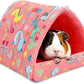 UPINS Guinea Pig Bed, Guinea Pig Hideout Washable Small Animal House Cage Accessories for Dwarf Rabbits Chinchillas Hamsters Hedgehogs Ferrets Bearded Dragons and Rats