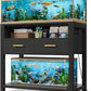 40-50 Gallon Aquarium Stand with Stable Metal Frame & Power Outlet, Heavy-Duty Fish Tank Stand with Waterproof Mat, 800LBS Capacity Storage Cabinet, Suitable for Turtle Tank, Reptile Terrarium, Black