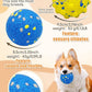 Dog Tennis Balls for Aggressive Chewers, Indestructible Durable Bouncy Interactive Toy for Dogs Fetch Game Lightweight Floating Outdoor Training(2 Yellow Point+ 2 Blue Cirle Medium)