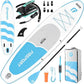 FBSPORT 11FT Premium Inflatable Stand Up Paddle Board with Electric Pump, Yoga Board with SUP Accessories & Carry Bag | Wide Stance, Surf Control, Non-Slip Deck, Leash and Paddle for Youth & Adult