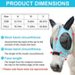 Stretchy Horse Fly Mask for Horses, Soft Lycra Equine Mesh Mask, Elasticity Horse Face Covering, Breathable&UV Protection, Pacific Blue, Cob