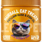 Hairball Treatment for Cats Natural Remedy with Apple Pomace, Psyllium Husk Omega 3 6 Fatty Acids Zinc Biotin Cat Supplement for Indoor Cats Promotes Healthy Digestion Furball Control 100 Yummy Chews