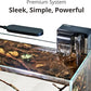 NICREW 2.5 Gallon Nano Nature Aquarium Kit, Ultra-Clear Rimless Desktop Fish Tank with Light and Filter, Perfect for Small Fish, Shrimp, or Betta, Basic Version, Clear