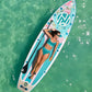Inflatable Paddle Board 11 '* 34 "* 6" Extra Wide Sup Board, 420lb Capacity Paddle Board for Adults, Suitable for Sea and Lakes, 2+1Family Board