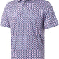 Men's Golf Polo Shirts Short Sleeve Striped Performance Moisture Wicking Dry Fit Golf Shirts for Men