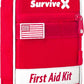 Small First Aid Kit for Car, Travel & Home - Emergency Kit for Hiking, Camping, Backpacking and Outdoors - Includes Zip Stitch Wound Closure Strips