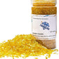 TWINKLING High Luster Fire Glass Gravel Stone Glitter,Broken Glass,Fire Gems Chips,Crushed Glass for Fire Pit Crafts Resin Art Aquarium Garden Decoration,3-6mm,1-Pound Jar (Yellow)