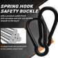 Small Carabiner Clip,15Pcs 2Inch Black Carabiners Clips M5 Alloy Steel Spring Snap Hook,Locking Carribenares for Climbing Hiking Camping Fishing
