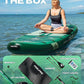 Feelfire11'x34” Extra Wide Inflatable Paddleboard, Stand-up Paddle Board for Adults, 420lb Capacity for Yoga/Fishing/Family, EVA Deck, US Fin, High-Pressure Pump, Storage Backpack, Safety Leash