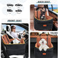 Small Dog Car Seat, Memory Foam Dog Booster Seats with Thick Cushion for Medium Dogs Under 35lbs, Detachable Washable Pet Car Seat Travel Bed with Storage Pockets,2 Safety Belts