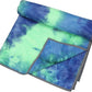 Yoga Towels , Non Slip Hot Yoga Towel Skidless Waffle Texture, 100% Absorbent Odorless Microfiber Yoga Blanket, Standard Sized 24 inchx72 inch Mat Towel,for Hot Yoga, Bikram, Pilates (Bule & Green)…1