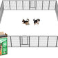 FXW Rollick Unleashed Dog Playpen for Indoor, Yard, RV Camping, 45 inch 32 Panels for Large Dogs, Black│Patented