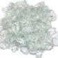 TWINKLING High Luster Fire Glass Gravel Stone,Broken Glass,Fire Pit Glass,Crushed Glass for Fireplace Pit Aquarium Garden Decoration,1-3cm,2-Pound Jar (Crystal/Transparent)