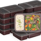 Bentgo 20-Piece Lightweight, Durable, Reusable BPA-Free 2-Compartment Containers - Microwave, Freezer, Dishwasher Safe - Burgundy