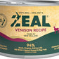 ZEAL New Zealand Wet Cat Food – High Protein, Grain-Free with Superfoods (Venison, 6oz Can, 12-Pack)