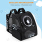 Expandable Pet Carrier Backpack with Transparent Bubble Window, Gray Mesh Travel Bag, Portable Space Capsule Design with Foldable Dogs Carrier for Pets (Black)