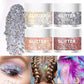 LANGMANNI Holographic Body Glitter Gel for Body, Face, Hair and Lip.Color Changing Glitter Gel Under Light. Vegan & Cruelty Free-1.35 oz (5# Silver Fantasy)