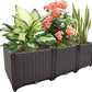 Raised Garden Bed Large Planters for Outdoor Plants Deepened Plant pots Planter Box Elevated Garden Patio Balcony Deck to Planting Flowers Vegetables Tomato and Herbs