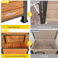 Outdoor Dog House with All-Around Insulated Liner Weatherproof Puppy Shelter Indoor Dog Kennel, Anti-Bite Dog Home for Large Breed with Porch (Brown (Liner), Medium)