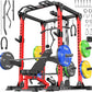 Power Cage Multi-Function Power Rack with Cable Crossover System,1800 LBS Capacity Squat Rack with Weight Bench,for Home Gym