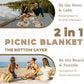 2 in 1 Extra Large 80"* 80" Rug Picnic Waterproof Outdoor Beach Blanket Foldable Camping Mat Car Travel Necessities Mountaineering Essentials Camper Accessories Backpacking Gear Trip Supplies