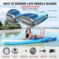 SereneLife Inflatable Stand Up Paddle Board with Premium SUP Accessories – Wide Stable Design with Non-Slip EVA Deck Pad for Adults and Youth of All Skill Levels