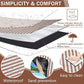 Striped Picnic Blanket Waterproof & Sand Proof, 5-Layer Beach Blanket Portable with Carry Strap, Extra Large Foldable Picnic Rug Machine Washable for Camping Party,Wet Grass,Kids Playground
