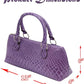 Wine Clutch Bag (Thermal Insulated) Trendy Women’s Carry Tote | Holds Red & White 750mL Bottles | Trendy Fashion | Incl. Portable Waiter-Style Corkscrew (Purple Burmese)
