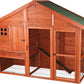 TRIXIE Pet Products Rabbit Hutch with Gabled Roof, 76.25 x 31.5 x 59.75 inches