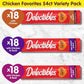 Delectables Squeeze Up Non-Seafood Variety Pack, Creamy Squeezable Puree, Lickable Wet Cat Treats, Grain Free, No Added Fillers, No By-Products, No Added Preservatives, 0.5 Ounces Tube, 54 Tubes Total