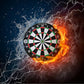 Dart Board, Dart Game Set with 6 Metal Darts and Double-Sided Flocking Dartboard (18 Inches)
