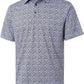 Men's Golf Polo Shirts Short Sleeve Striped Performance Moisture Wicking Dry Fit Golf Shirts for Men