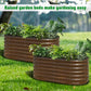 SnugNiture Galvanized Steel Raised Garden Bed, 4x2x2 ft, Outdoor Oval Deep Root Planter Box for Growing Vegetables, Flowers and Fruits