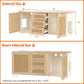 Cat Litter Box Enclosure Furniture Hidden Indoor 2-in-1 Wooden Cat & Washroom Cabinet with Scratching Board Doors and 3 Drawer for 2 Cats, 55"x20"x24"H