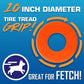Nerf Dog Atomic Flyer Outdoor Dog Toy, 10 Inch Flying Disc Dog Fetch Toy, Rubber Dog Toy for Medium Dogs and Large Dogs, Orange