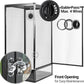 REPTI ZOO 18" x 18" x 36" Front Opening Chameleon Cage with 3-Sided Metal Mesh, 50 Gallon Screen Vertical Terrarium with Background Sticker, Tall Enclosure for Chameleon, Tree Frog, Arboreal Reptiles