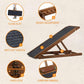 Dog Ramp for Bed Couch - Pet Steps Stairs to Get on Bed Couch 11.8"-19.6" High for Small or Large Dog Up to 200 lbs, Adjustable Wooden Dog Ramp Steps Foldable Portable, Anti-Slip Carpet (Brown)