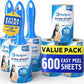 PetLovers Extra Sticky Lint Roller Mega Value Set 600 Sheets for Pet Hair Removal, Dog and Cat Lint Remover 6 Pack