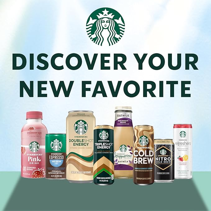 Starbucks Iced Energy Drink, Watermelon Splash, Zero Sugar Energy Drink, Plant Based Caffeine, Hydration, Mental Clarity, 12 Fl Oz Cans (Pack of 12)
